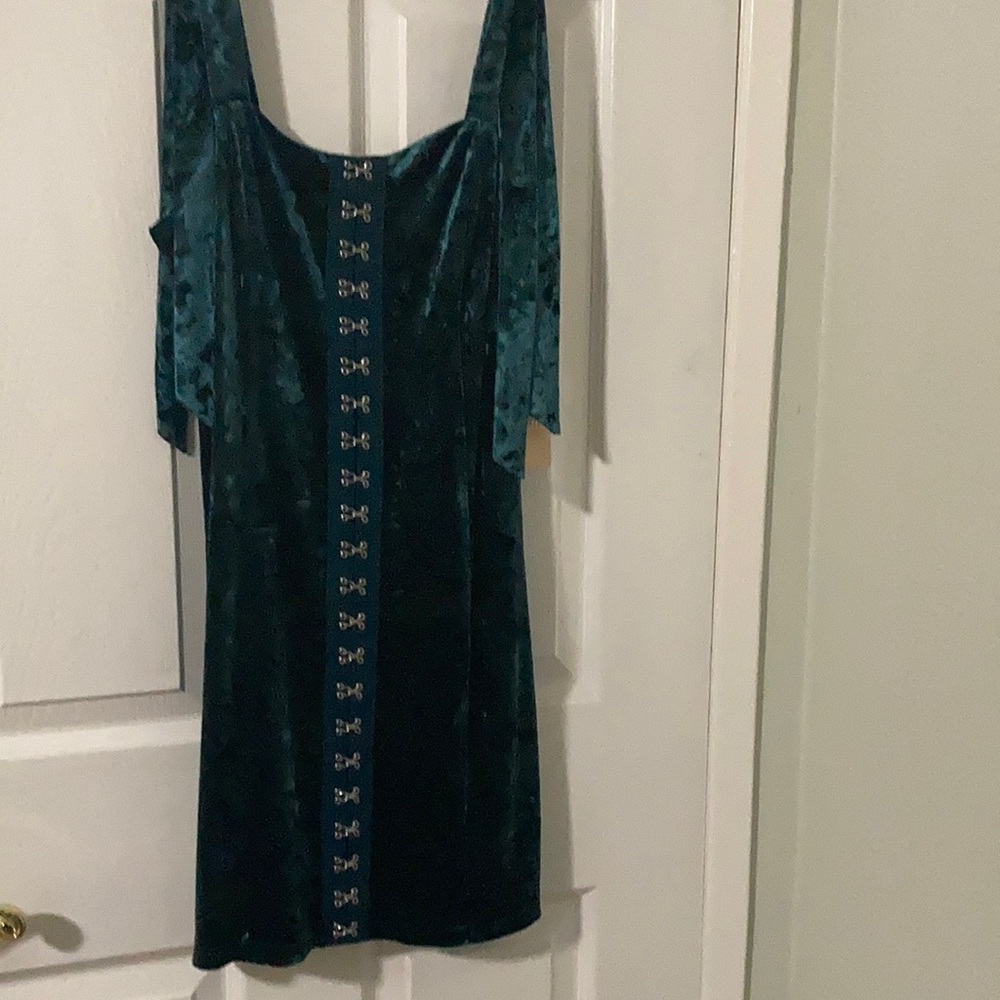 Dark Green Velvet Dress